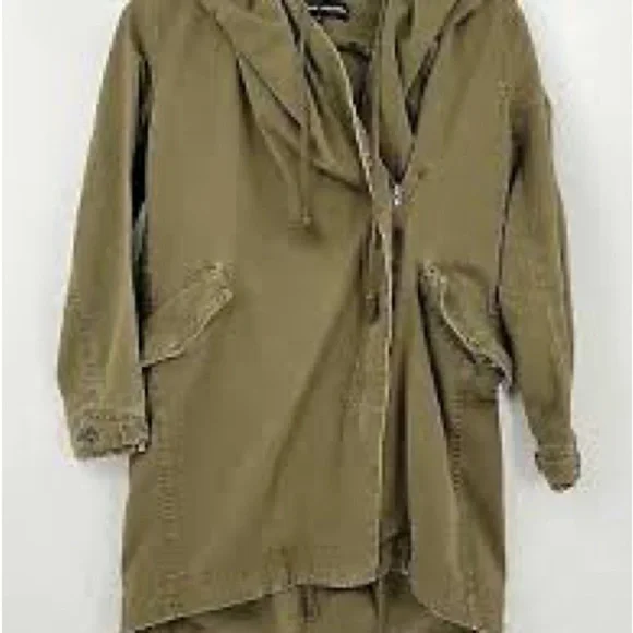 Cookie Courture Army Green Heavy Jacket size Small - Picture 2 of 5